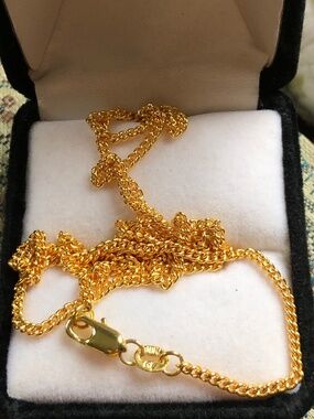 Classic 18k gold filled curb chain 24 inches